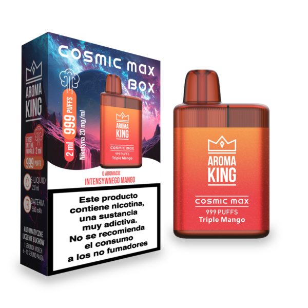 Vaper Desechable Aroma King Cosmic Max Box Triple Mango
